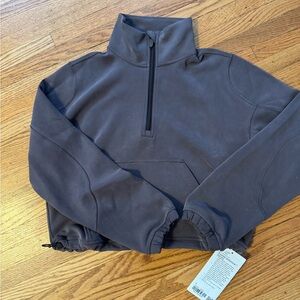 Lululemon Brushed Softstreme Half Zip “espresso” NWT